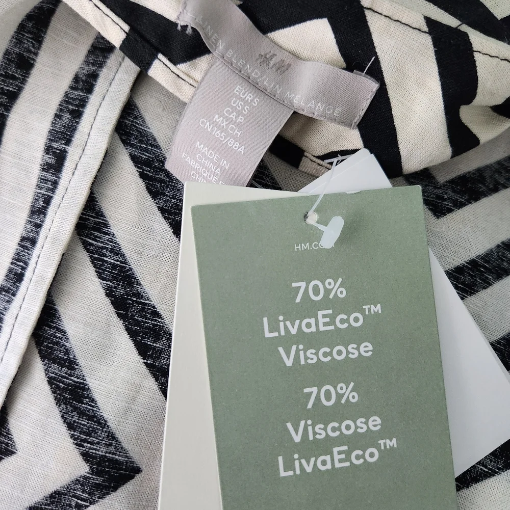 H&M Linen Blend Wrap Dress - Picture 7 of 8